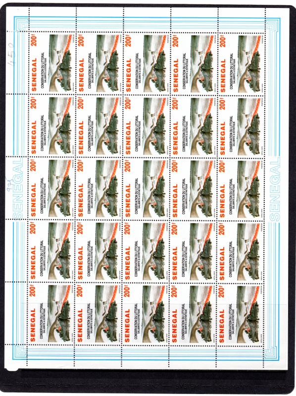 Senegal 1994 Sc#1075/78 Conservation of the Seashore 4 Sheetlets of 25 MNH VF