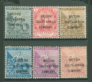 Rhodesia (1890-1923) #43-7/49 Unused Multiple