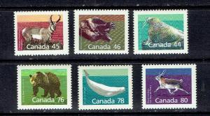 CANADA 1988 MAMMAL DEFINITIVE BOOKLET STAMPS - SCOTT 1171a//1180a - MNH