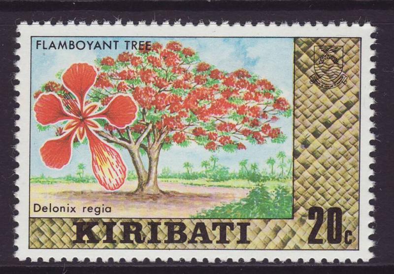 1980 Kiribati 20c Flamboyant Tree No Wmk Mint