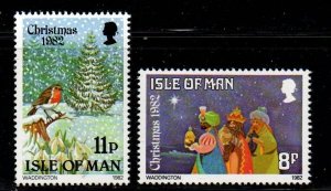 Isle of Man Sc 221-222 1982 Christmas stamp set mint NH