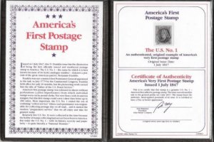 #1 VF/XF USED BLUE CANCEL WITH 4 MARGINS WITH CERTIFICATE