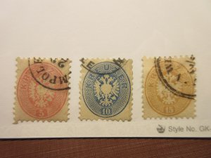 AUSTRIA Scott 24, 25, 26 USED Cat $6.50 