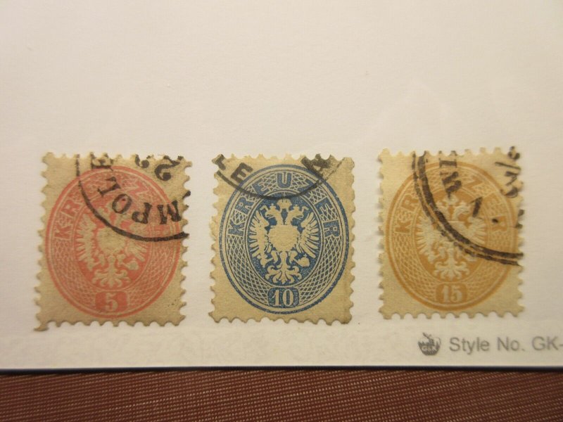 AUSTRIA Scott 24, 25, 26 USED Cat $6.50 
