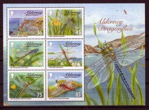 ZAYIX Alderney 367a MNH Dragonflies Insects Nature 101623SM56M