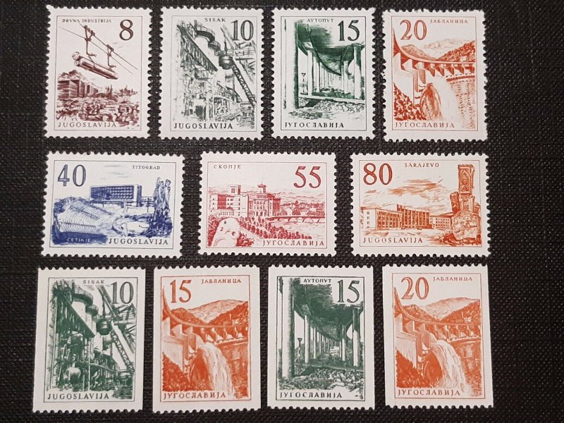 YUGOSLAVIA 1958/1959 Industry ** MNH full sets