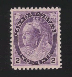 Canada Sc #76 (1898) 2c purple Victoria Numeral Die I Mint VF NH