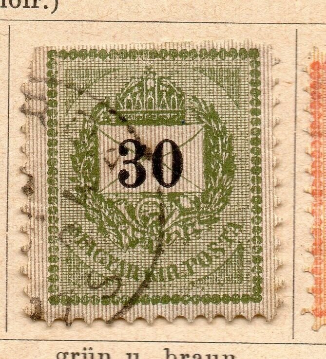 Hungary 1888-98 Early Issue Fine Used 30k. NW-08847