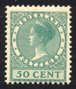 Netherlands Scott 159 Unused HOG - 1925 50c Queen Wilhelmina - SCV $60.00