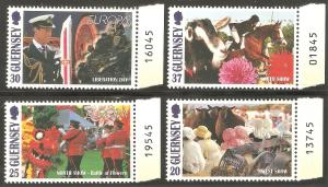 GUERNSEY GB Sc# 636 - 639  MNH FVF Set-4 Marching Band