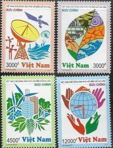 North Vietnam  2015 Climate Change SC# 3531-3534 MNH