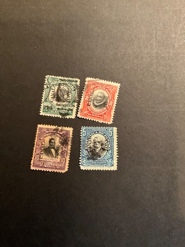 Stamps Canal Zone Scott #38-41 used