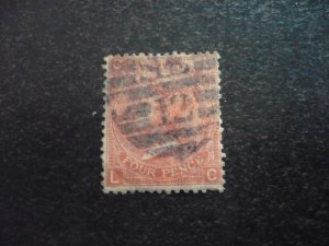 Stamps - Great Britain - Scott# 43 - Used Plate 11 - 4 Pence. Stamp