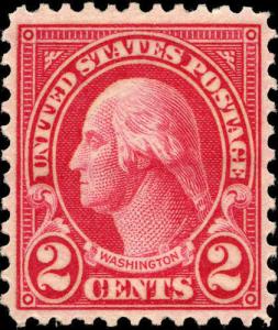 1926 2c George Washington, Carmine Scott 634 Mint F/VF NH