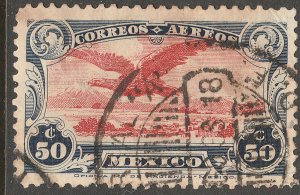 MEXICO C2, 50¢ Early Air Mail SINGLE. USED. F-VF. (1359)