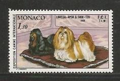 Monaco MNH sc# 1235 Dog 2014CV $5.00