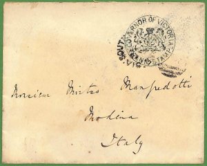 P1003 - VICTORIA - Postal History - STATIONERY COVER - H & G # 12 to ITALY 1891