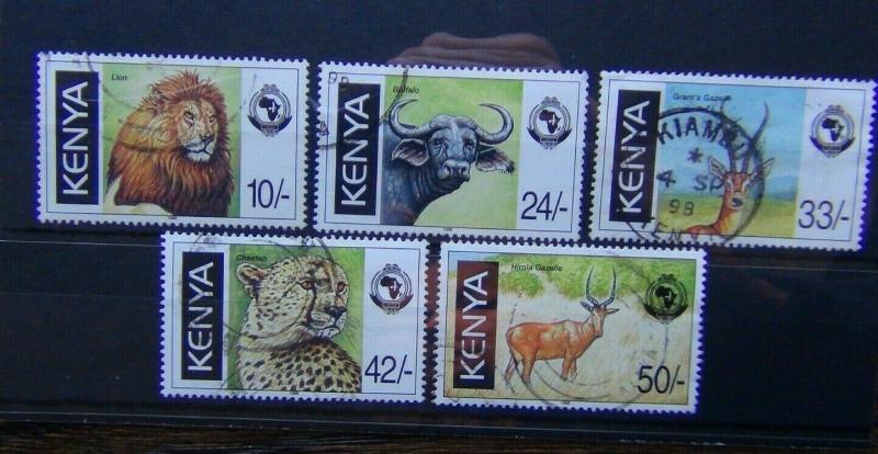 Kenya 1998 18th Anniversary of Pan African Postal Union Wildlife set Used