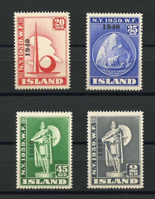 ICELAND NY WORLD'S FAIR  SCOTT#232/34  MINT NEVER HINGED FULL ORIGINAL GUM 