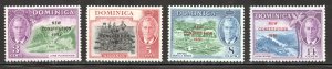 Dominica Scott 137-40 Unused HROG - 1951 New Constitution Overprint-SCV $2.55