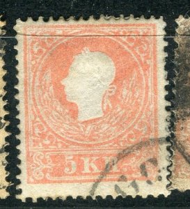 AUSTRIA; 1858 classic F. Joseph issue fine used Shade of 5k. value,