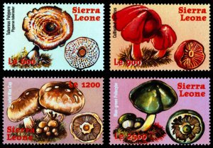 Sierra Leone 2000 Mushrooms Scott #2351-2354 Mint Never Hinged