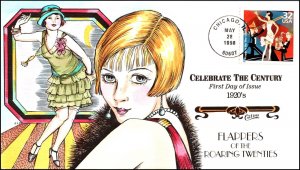 Scott 3184h 32 Cents Flappers Melissa Collins Hand Painted FDC