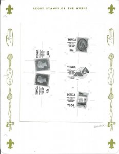 1990 Scouts Tonga 150th ann 1st postage stamp proof bromide