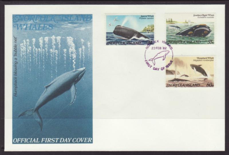 Norfolk Island 290-292 Whales U/A FDC