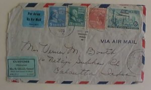 US  PREXY 1950 GREEN PORT NY B/S INDIA