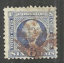 US #115 WASHINGTON GRILLED - MAGNETA CANCEL