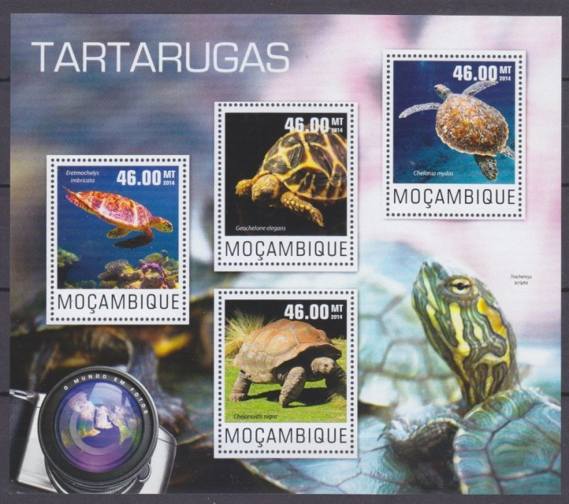 2014 Mozambique 7580-7583KL Reptiles / Turtles 10,00 €