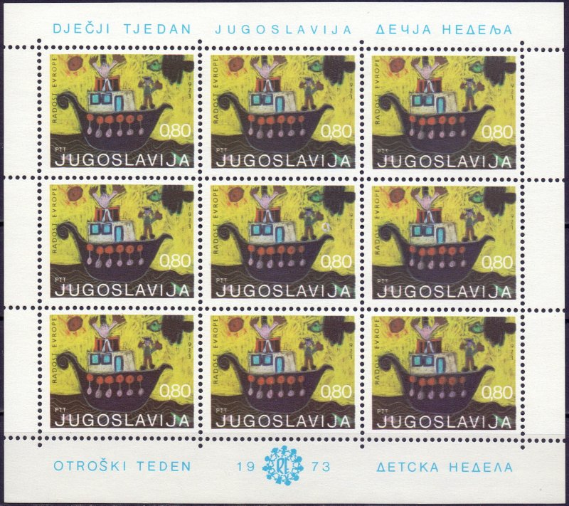 Yugoslavia. 1973. KLB 1519. Child's drawing. MNH.