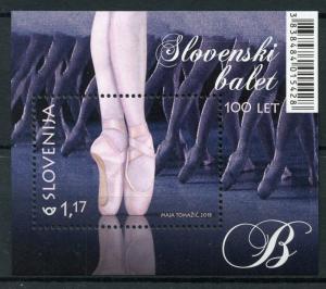Slovenia 2018 MNH Slovene Ballet 100 Years 1v M/S Art Dance Stamps