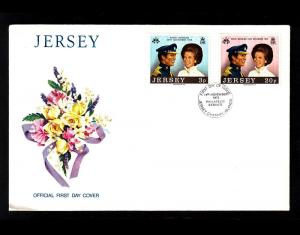 Jersey  Scott #89-90 (Royal Wedding) on First Day Cover
