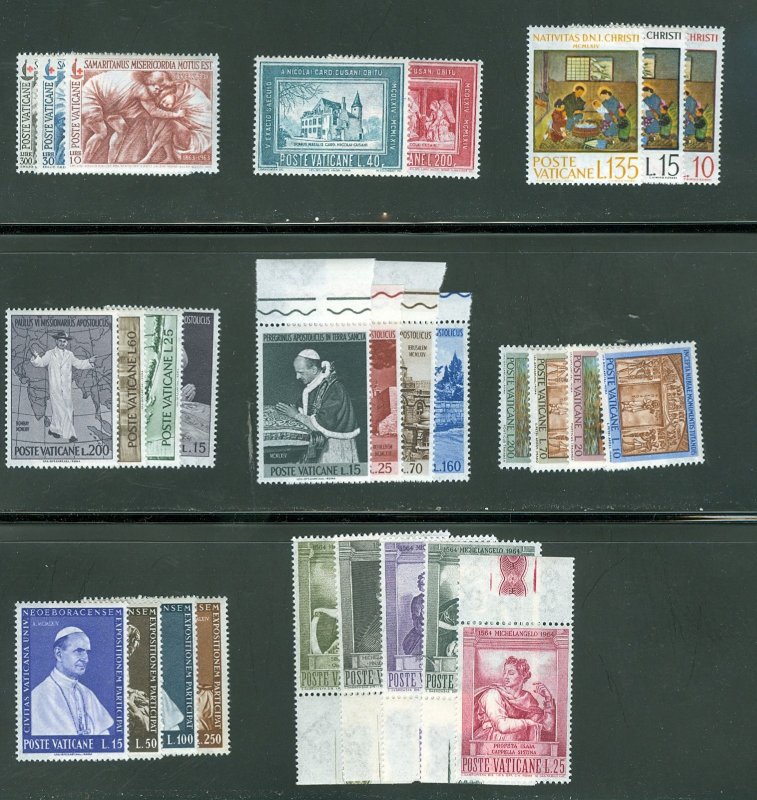 Vatican City 1964 Compete MNH Year Set