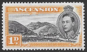 Ascension Scott 41A MLH 1d orange yellow and black, Green Mountain Issue of 1942