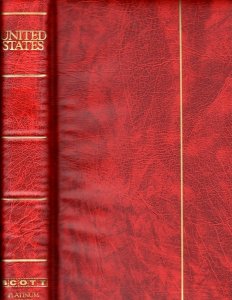 Red US Leather-Like Scott Platinum Series Hingeless Album Binder #II (1934-80)