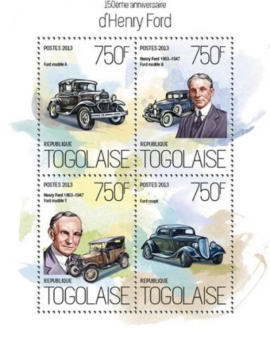 TOGO 2013 SHEET HENRY FORD CARS tg13807a