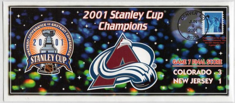 US 2001 Stanley Cup Champions Colorado Avalanche!