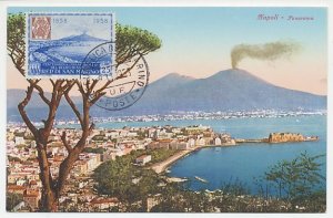 Maximum card San Marino 1958 Napoli - Volcano Vesuvius