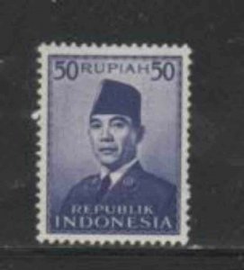 INDONESIA #400 1951 50r PRES. SUKARNO MINT VF NH O.G