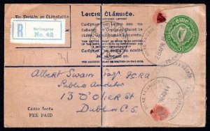 1943 5½d Format G with black overlay print inside, neatly used in 1944