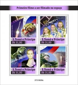 2021/11- SAO TOME - FIRST MOVIE IN SPACE         4V complet set    MNH ** T