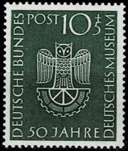 Germany,Sc.#B331 MNH,Owl on gear,Signum of the German Museum,with sticking point