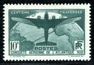 FRANCE Air Mail Scott.C17 10fr High Value (1936) Mint LMM Cat $290+ BLBLACK25
