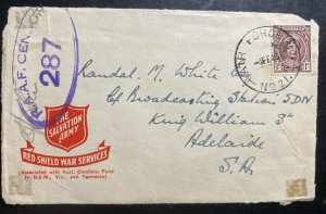 1943 Air Force Post Office 21 Australia Censored Front Cover To Adelaide