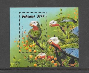 BIRDS - BAHAMAS #704 BAHAMIAN PARROT  MNH