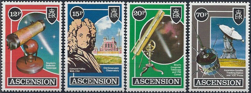 1986 Ascension Halley`s Comet, Space, Telescope, complete set VF/MNH, CAT 9$