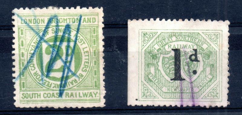 Great Northern & South Coast Railway Letter used pair WS12388